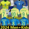 2024 Brezilya Brazils Futbol Formaları Neymar Vini Jr Paqueta Richarlison Casemiro G. Jesus T. Silva Bruno 24 25 Milli Takım Futbol Gömlek Çocuk Kitleri Jersey Fan Fan Çekenleri Oyuncu