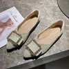 Casual Shoes Autumn 2024 Women's Shallow Mouth Pionted Toe Flats Slip-on Comfortable For Women Wear Resistant Ladies Sheos