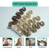 Extensions 18# Dirty Blonde Tape in Hair Extensions Wavy Real Remy Human Hair Tapes In Natural Brazillian Body Wave Tapein 20/40 pcs