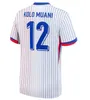 Maillots de Futbol 2024 Mbappe Futbol Jersey Fransız Benzema Futbol Gömlekleri Tchouameni France Griezmann Pogba Kante Maillot Ayak Kiti Üst Göflek Erkek Kadın Çocuk Setleri