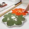 Mattor Flower Soft Tufted Bath Mat Mat Non-halk Floor Badrum vardagsrum mattan färsk inträdesdörrat heminredning sovrum mattor droppar