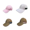 Kvinnlig designer baseball cap canvas sommar casual baseball caps för kvinnor män brev cappello uomo utomhus lastbil hattar high end rese fa092 h4