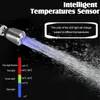 Küchenarmaturen LED-Wasserhahn Lichtstrom bewegliche RGB-Farben ändernde Temperaturregelung Hahn für