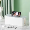Storage Bags Wire Cable Box Wooden Power Line Case Dustproof Charger Socket Organizer Home Winder