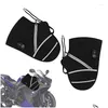 Gants de cyclisme Guidon de moto 3 modes de chauffage Manchons de motoneige avec bandes réfléchissantes Équipement par temps froid pour la livraison directe OT24J