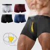 Underpants respirável shorts calcinha leve masculino verão roupa interior baixo-rise esporte elástico confortável modal