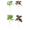 Flores decorativas 4 pcs plantas de imitação de plantas simuladas verdes falsos arranjo de flores falso vegetação artificial