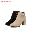Boots Brand New Winter Quality Beige Back Women Ankle Boots Sexy 3 inch Heels Lady Bridal Shoes WG368 Plus Big Size 33 11 44 52
