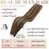 Extensões de fita de brilho completo em extensões de cabelo humano 100% remy natural extensões de cabelo humano fita em extensões de cabelo loiro omber para mulheres