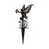 Trädgårdsdekorationer spikar Metal Stakes Angel Craft Statues Fairy Sculpture Lawn Ornaments and Yard Art