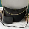 Fashion Casual Tote Bag de hombro para mujeres Half Moon Bag Designer Hobo Loop Box Bag Crescent Canvas Zipper Crossbody Denim Bolsa de axil