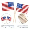 Accessoires Amérique Cure-Dents Drapeaux 300Pack Papier Alimentaire Pics Gâteau Cure-Dents Cupcake Toppers Fruits Cocktail Bâtonnets USA Cure-Dents Drapeau