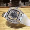 Luxury Richarmille Watch Business Watch Date Leisure helt automatisk mekanisk Millr -klockkristallfodral ihålig transparent modemän W4wx