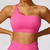 Chemises actives une épaule soutien-gorge de Sport femmes vêtements Push Up Fitness sous-vêtements Yoga hauts de Sport pour gilet de course respirant vêtements de gymnastique