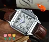 Factory Goods Square Roman Simple Dial Watch Men kwarcowy ruch baterii