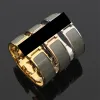 Designer-Armband, 18 mm breit, Goldarmband für Damen, klassisches Titanstahl- und Emaille-Armband, vergoldet, verblasst nicht, antiallergisches Goldarmband