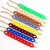 Fishsheep colorido acrílico grosso corrente pulseiras para homens mulheres boêmio multi cor resina link pulseiras moda jóias 240321