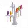 Ensembles de vaisselle des arbres et du cure-dent de dents en plastique en forme d'oiseau (blanc)