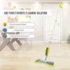 Spray Mop Broom Set Magic Flat Mops for Floor Home Cleaning Tool Brooms Hushåll med återanvändbara mikrofiberkuddar Roterande MOP 240315