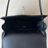 High quality all-wax sewing dance bag evercolor calfskin single shoulder crossbody bag Black