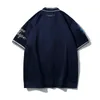 도매가 스트리트웨어 디자이너 일본어 트렌디 브랜드 야구 셔츠 짧은 슬리브 v 넥 티셔츠 탑 H789