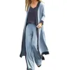 3 PCSSet Fall Outfit Set Stylish Spaghetti Strap Cardigan For Home Wear Lady Autumn Vest Coat Pants 240315