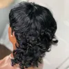 Human Hair Capless Wigs Short Curly Pixie Cut Wig Peruvian Remy For Black Women 150% Glueless Hine Made Drop Delivery Products Dhdae