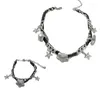 Collana Orecchini Set Ciondolo Stella Bracciale con ciondoli estetici Braccialetti HighSense Braccialetti di tendenza Gioielli vintage per donne Lady