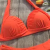 Kvinnors badkläder sexiga bandage bikinis set y2k baddräkt ruched scalloped push up women two piece mikro bikini thong bath strand dräkt mujer