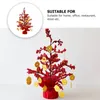 Dekorativa blommor kinesiska år dekoration träd ornament bordsskiva feng shui desktop prydnad plast hem vårfestival