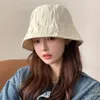 Bérets Summer Sunscreen Bucket Hat Casual Dacron Style mince Casquette de plage Protection solaire Panama Femmes Filles