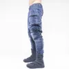 Pantalones vaqueros para hombre Waste Soil Sand Dune Tie-Dyed Asimétrico Deconstrucción Pierna con cierre entrepierna Pantalones casuales con múltiples bolsas para hombres