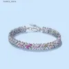 Charm Bracelets 925 Sterling Silver Arrowhead Colorful Girl Gift Zirconia Fashion Jewelry Wholesale L240322