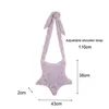 Hylhexyr étoile forme doux en peluche sac de messager couleur bonbon mode sacs à bandoulière grand sac à bandoulière pour femmes 240314