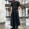 Japan Japan Streetwear Modna luźna swobodna szeroka noga Pan Men Punk Hip Hop Gothic Spódnicę Czarne spusty haremowe Ubrania bez płci 240312