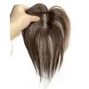 Toppers Echthaar-Topper, handgefertigt, unsichtbare Schweizer Spitzen-Topper für Frauen, Clips in 3D Air Bangs, 25,4 cm, dünner werdendes Volumen, Sommer-Remy