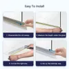 New Shower Screen Seal PVC Frameless Glass Door Bottom Weather Strip Bath Gap Window Glue-Free Waterproof Weatherstrip