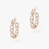 High quality M-series diamond romantic single diamond sliding asymmetrical earrings designed by fashion designers specifically for women's birthday gifts