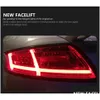 자동차 테일 라이트 부품 후면 램프 스 트리머 턴 턴 신호 표시기 브레이크 리버스 주차 TT LED를위한 런닝 라이트 06-14 Taillight Drop Del OTSNJ