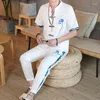 Men's Tracksuits Cotton And Linen Sportswear (Shirt Trousers ) Suit Pants Fashionable Chinese Style Summer