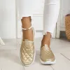 Sapatos tênis de ouro outono mais vendido moda de dedão redondo de dedão casual cem luxo