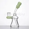 Glas-Bubbler mit amerikanischer Farbe auf Mundstück und Banger-Aufhänger, Wasserpfeifen, Mini-Bubbler, Glas-Aschefänger, Inline-Perkolator-Becher ZZ