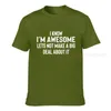 Damen-T-Shirts „I Know Im Awesome“, lustiges Slogan-T-Shirt für Männer, Humor, Frauen, sarkastisch, Unisex, Tumble, Neuheit, Witz, Weihnachten, Geburtstagsgeschenk