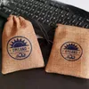 Storage Bags Jewelry Flax Gift 8x11cm 9x12cm 10x15cm 13x17cm Pack Of 50 Custom Logo Linen Sack Cosmetic Jute Drawstring Pouch