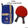 Racchette da ping pong Huieson 56 Star 2 pezzi Set di racchette in carbonio aggiornato Super Powerf Mazza da pong per allenamento Adt Club 220914 Drop Deliver Dhoq9