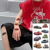 100pcsLot Wholesales Kids Waterproof Temporary Tattoo Sticker Cartoon Car Plane Dinosaur Cute Colorful Arm Fake Children Tatoo 240311