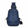 Sac à dos couleur unie sacs de poitrine multifonctionnels tendance de la mode pour hommes sac à bandoulière en tissu en nylon style coréen décontracté messager imperméable