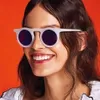 Okrągłe okulary przeciwsłoneczne Nieregularne pojedyncze wiązki 2020 nowe galaretki spersonalizowane okulary przeciwsłoneczne proste hip hop