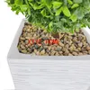 Decorative Flowers Artificial Boxwood Potted Three Cement Flowerpot For Home Decoration Garden Courtyard Porch Outdoor