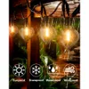 Lightdot Love -Inspired Outdoor String Lights, 100ft Bistro med Shatterproof - glödlampor, utanför LED -uteplatslampor Vattentät för veranda, trädgård, trädgård, balkong